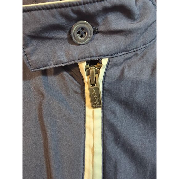 Original Penguin Navy Blue Lightweight Hoodie Jacket With Stand Collar Zip Front - Picture 6 of 16